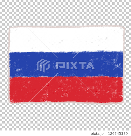 俄羅斯國旗蠟筆觸摸 126545389