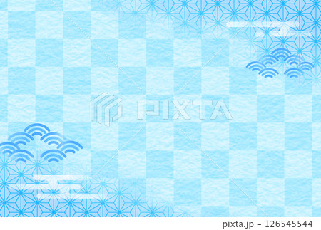 爽やかな和柄の装飾背景 126545544