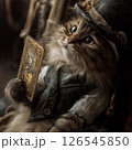 タロットカードをしている猫 126545850