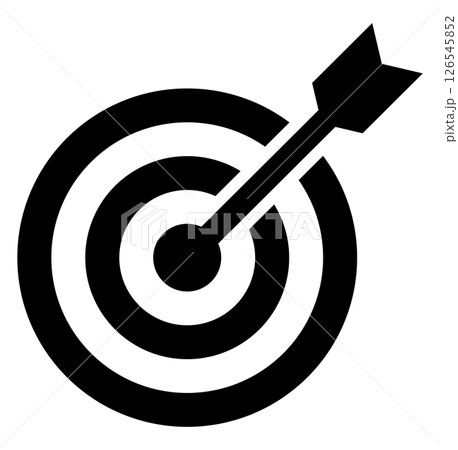 的と矢 当たりのイメージ アイコン 黒 126545852