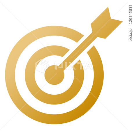 的と矢 当たりのイメージ アイコン 金 的と矢 当たりのイメージ アイコン 金 126545853