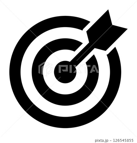 的と矢 当たりのイメージ アイコン 黒 126545855