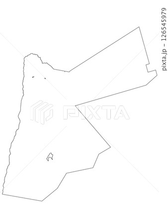 白地図　ヨルダン 126545979