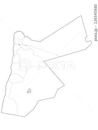 白地図　ヨルダン 126545980