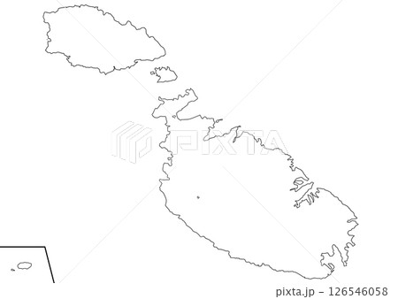 白地図　マルタ 126546058