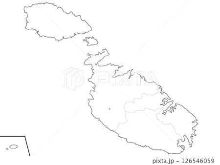 白地図　マルタ 126546059