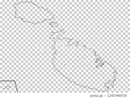 白地図　マルタ 126546059
