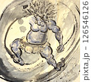 風神　水墨画 126546126