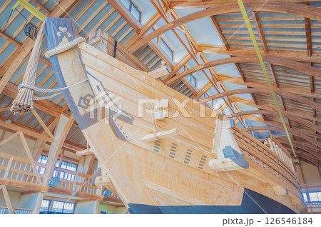 佐渡　宿根木の千石船 126546184