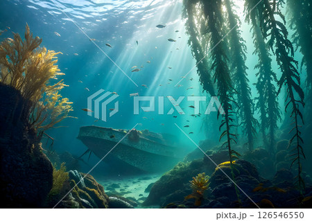 underwater wild fish in a coral reef underwater wild fish in a coral reef 126546550