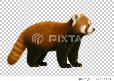 小熊貓的側面全身畫像 小熊貓的側面全身畫像 126546583