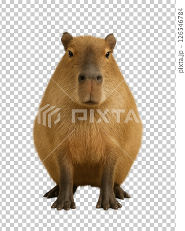 水豚正面全身 水豚正面全身 126546784