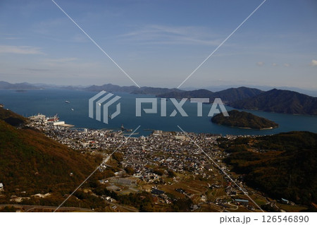 呉市野呂山からの瀬野内海の景色 呉市野呂山からの瀬野内海の景色 126546890