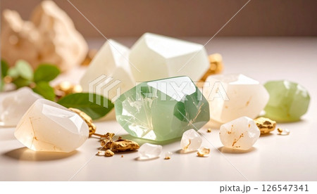 美しい緑色の天然ヒスイ1 126547341