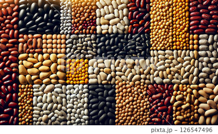 たくさんの豆！小豆大豆大福豆花豆05「AI生成画像」 126547496