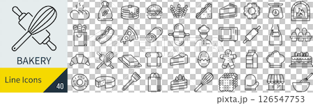 Bakery icon set Bakery icon set 126547753