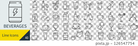 Drinks icon set 126547754
