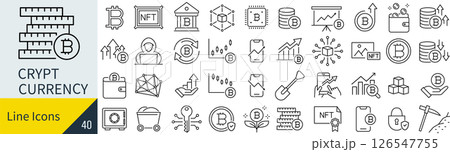 暗号資産に関するアイコンセット 暗号資産に関するアイコンセット 126547755