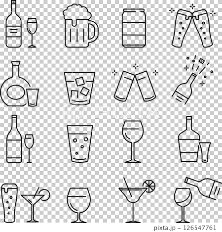 酒精圖標集 126547761