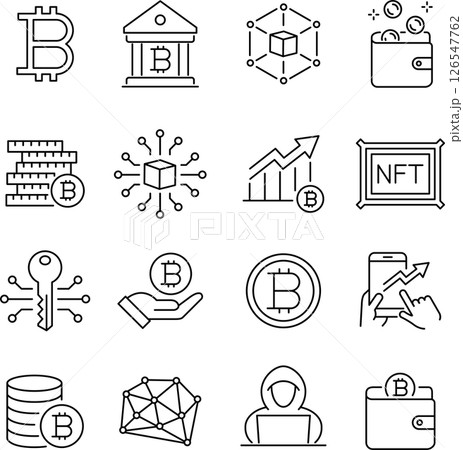 暗号通貨に関するアイコンセット 126547762