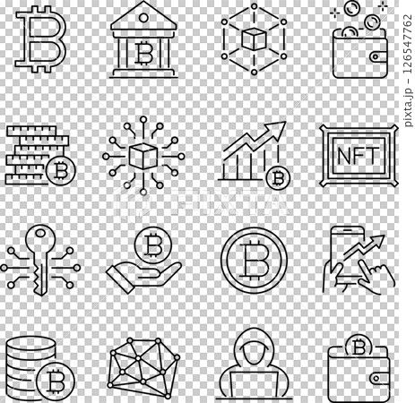 暗号通貨に関するアイコンセット 126547762