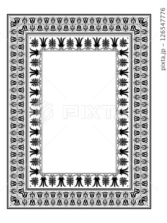 Vertical european ornament frame. A4 format. Vector. European pattern frame. Template for creating certificates, gift vouchers, postcards, diplomas, embroidery, sandblasting. 126547776