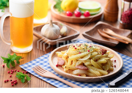 冷凍フライドポテトでジャーマンポテト 126548044