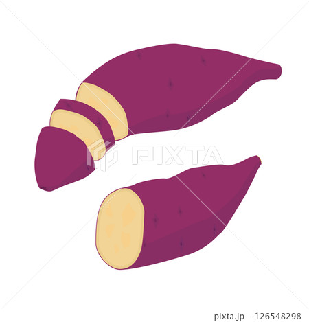 さつまいものカット方法イラスト さつまいものカット方法イラスト 126548298