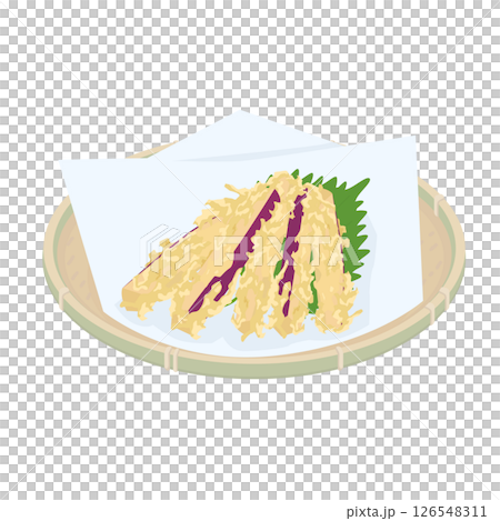 Sweet potato tempura illustration 126548311