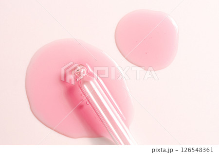 A sample of a moisturizing gel or serum for the skin. White background A sample of a moisturizing gel or serum for the skin. White background 126548361