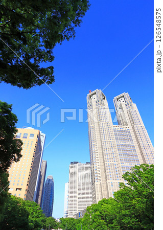 東京都新宿区、東京都庁第一本庁舎の風景 東京都新宿区、東京都庁第一本庁舎の風景 126548575