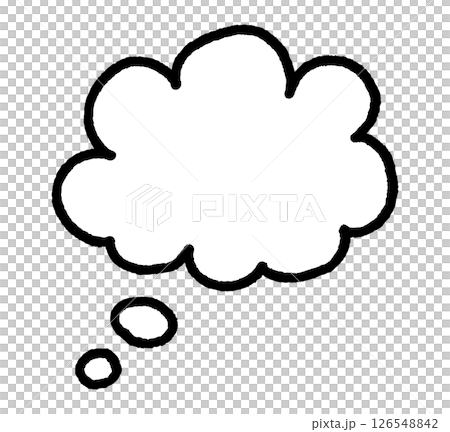 手繪雲形對話泡泡 手繪雲形對話泡泡 126548842