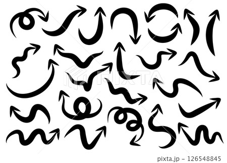 色んな方向を指している矢印のアイコンセット 126548845