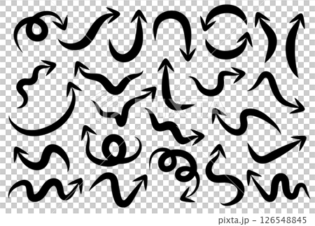 色んな方向を指している矢印のアイコンセット 126548845