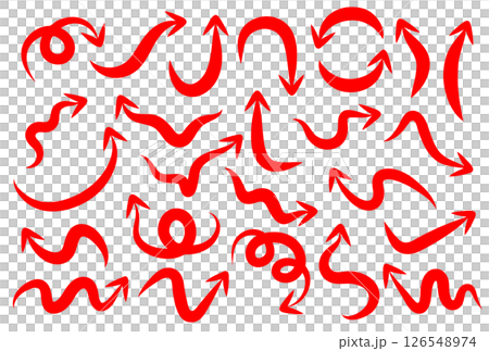 Red arrow icon set 126548974