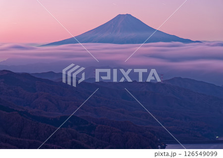 大菩薩嶺から見る未明の富士山 126549099