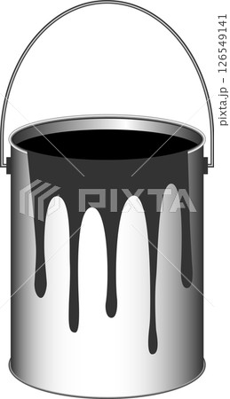 ペイントが縁から垂れるペイント缶 ペイントが縁から垂れるペイント缶 126549141