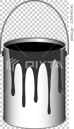 ペイントが縁から垂れるペイント缶 ペイントが縁から垂れるペイント缶 126549141