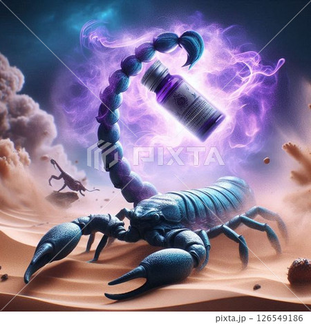 砂漠のサソリのイラスト 126549186