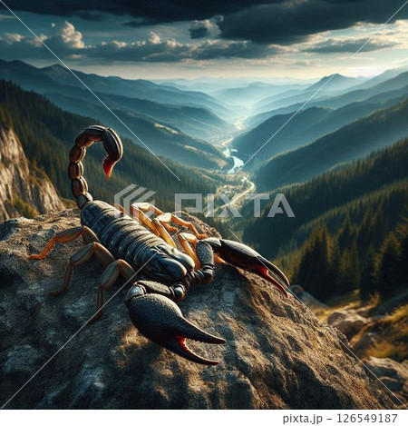 砂漠のサソリのイラスト 126549187