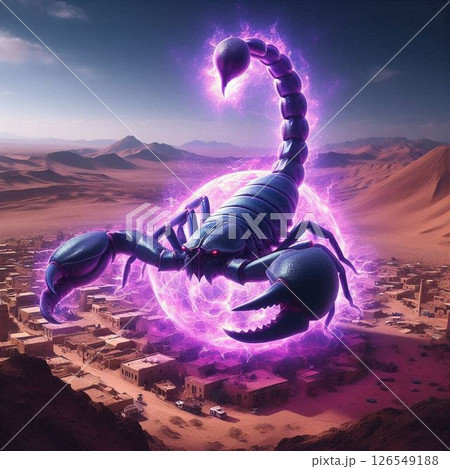 砂漠のサソリのイラスト 126549188
