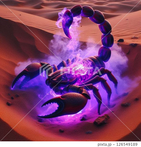 砂漠のサソリのイラスト 126549189