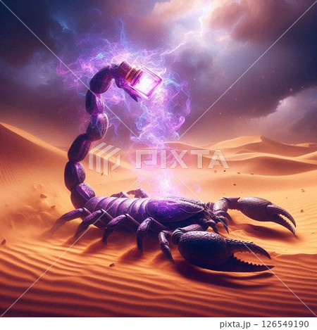 砂漠のサソリのイラスト 126549190