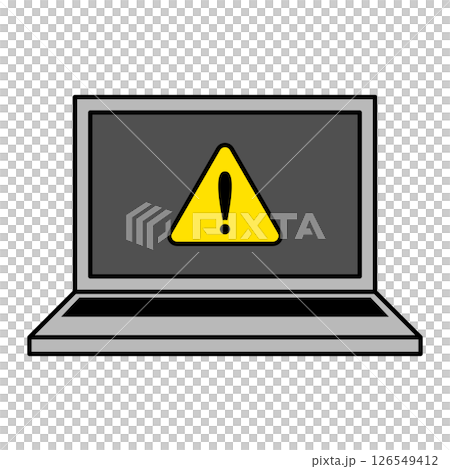 筆記型電腦螢幕上出現錯誤符號 筆記型電腦螢幕上出現錯誤符號 126549412