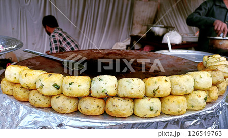 Aloo (potato) tikki,famous street food in North India 126549763