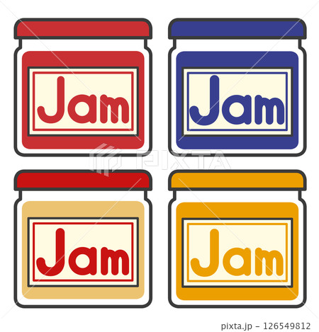 いろいろなジャムのイラスト いろいろなジャムのイラスト 126549812