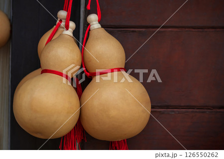 Feng Shui or Pumpkin Wu Lou for sale at Zhujiajiao town, Shanghai 126550262