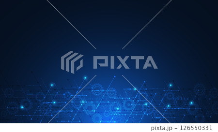 Abstract technology background with arrows and lines. Concepts and ideas for hi-tech digital technology and engineering design. 126550331
