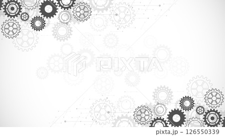 Cogs and gear wheel mechanisms. Concepts and ideas for hi-tech digital technology and engineering design. Abstract technical background of mechanical engineering. Cogs and gear wheel mechanisms. Concepts and ideas for hi-tech digital technology and engineering design. Abstract technical background of mechanical engineering. 126550339