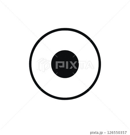 録画ボタンの線画アイコンイラスト、素材、資料作り、背景なし 126550357